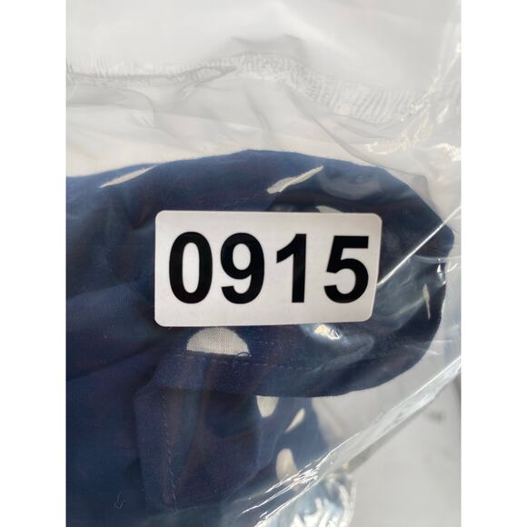 Abercrombie & Fitch Dress Women’s Medium Navy & White Polka Dot Deep V Back - Picture 9 of 9